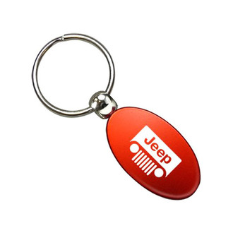 Autogold® - Jeep Grille Red Oval Key Chain