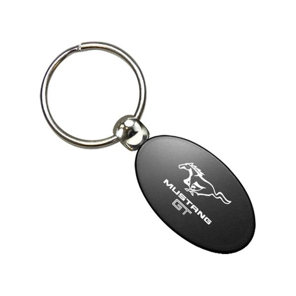Autogold® - Mustang GT Black Oval Key Chain