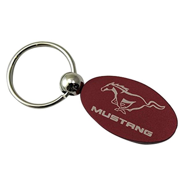 Autogold® - Mustang Burgundy Oval Key Chain