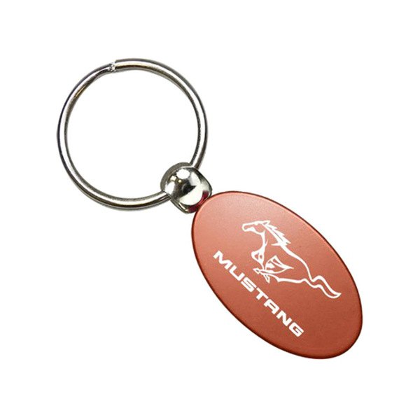 Autogold® - Mustang Orange Oval Key Chain