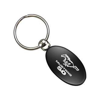 Autogold® - Mustang 5.0 Black Oval Key Chain