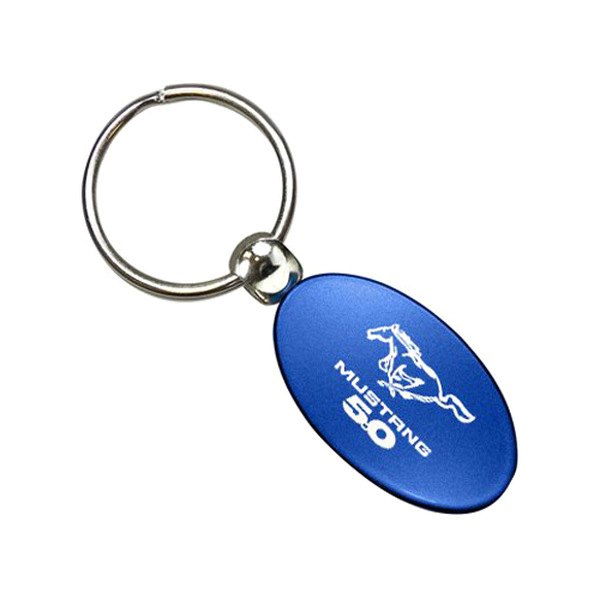 Autogold® - Mustang 5.0 Blue Oval Key Chain