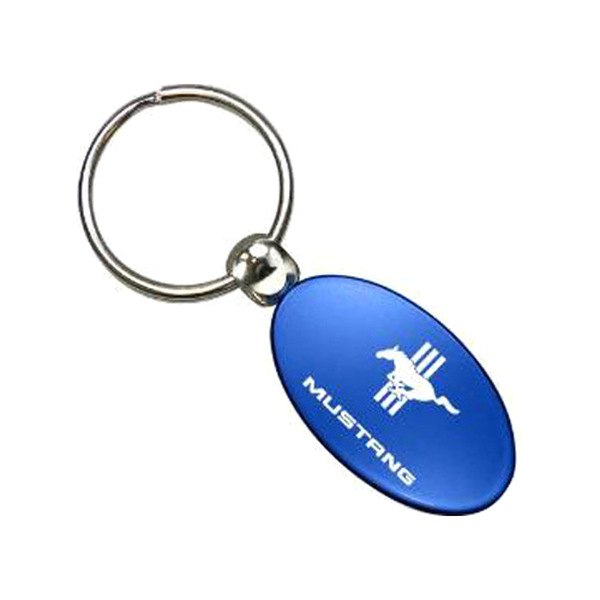 Autogold® - Mustang T-Bar Blue Oval Key Chain