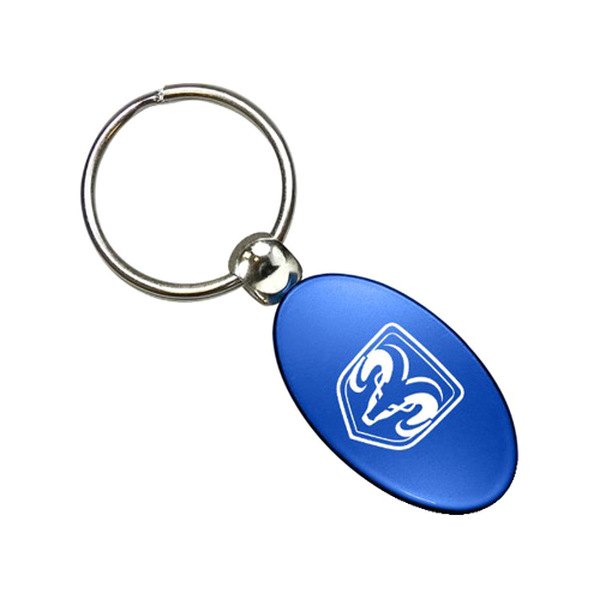 Autogold® - Ram Head Logo Blue Oval Key Chain