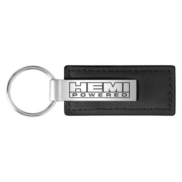 Autogold® - Hemi Powered Black Leather Key Chain