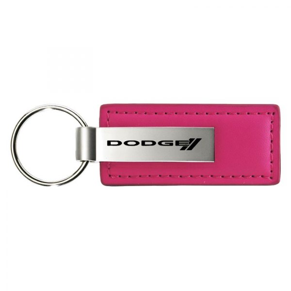 Autogold® - Dodge Pink Leather Key Chain