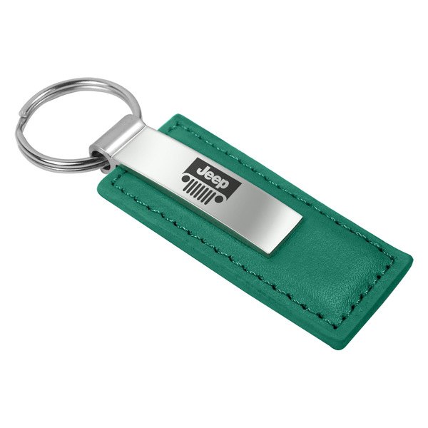 Autogold® - Jeep Grille Green Leather Key Chain