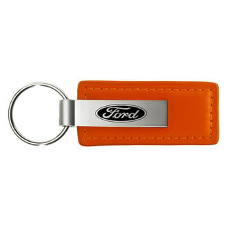 Autogold® - Ford Orange Leather Key Chain