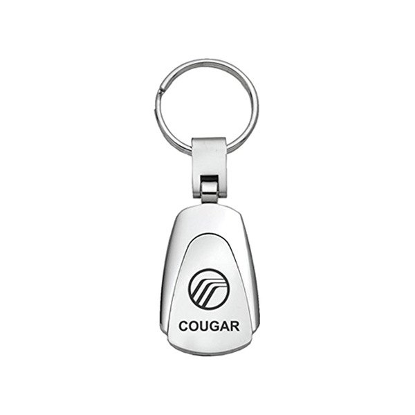 Autogold® - Cougar Satin-Chrome Teardrop Key Chain