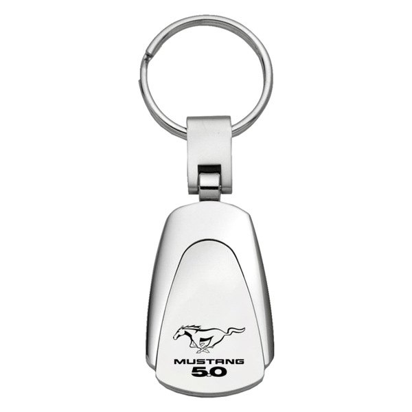 Autogold® - Mustang 5.0 Chrome Teardrop Key Chain