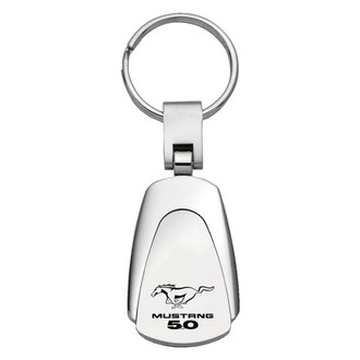 Autogold® - Mustang 5.0 Chrome Teardrop Key Chain