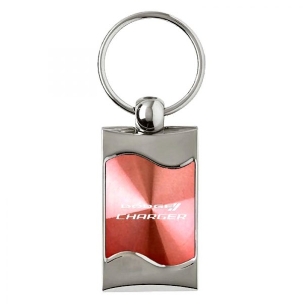 Autogold® - Charger Pink Rectangular Wave Key Chain