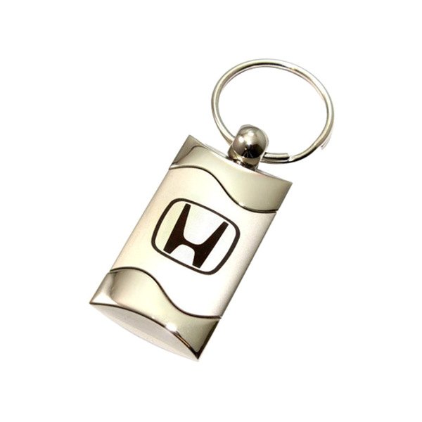 Autogold® - Honda "H" Satin-Chrome Rectangular Key Chain