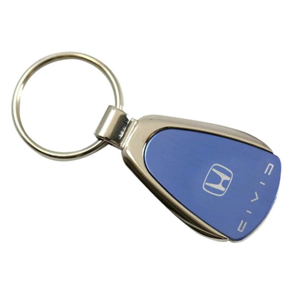 Autogold® - Civic Reversed C Blue Teardrop Key Chain