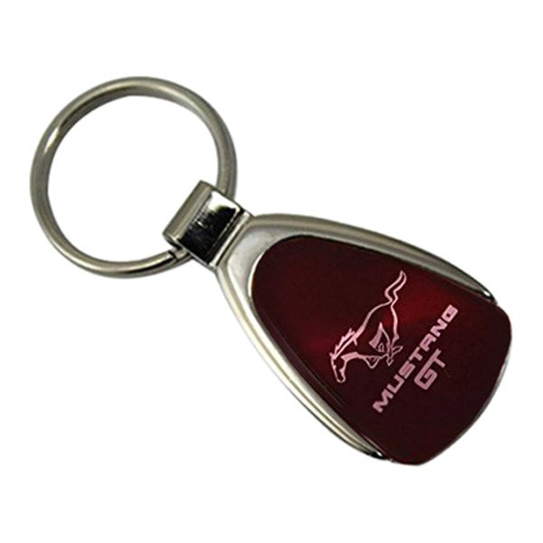 Autogold® - Mustang GT Burgundy Teardrop Key Chain