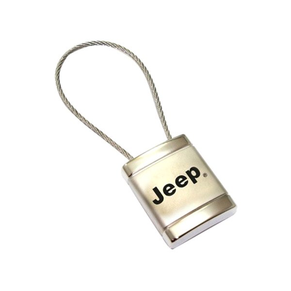 Autogold® - Jeep Satin-Chrome Cable Key Chain