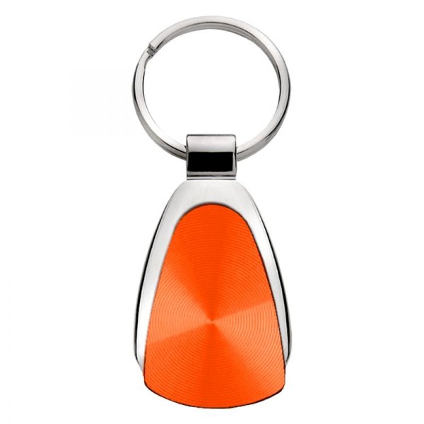 Autogold® - Orange Blank Chrome Teardrop Key Chain
