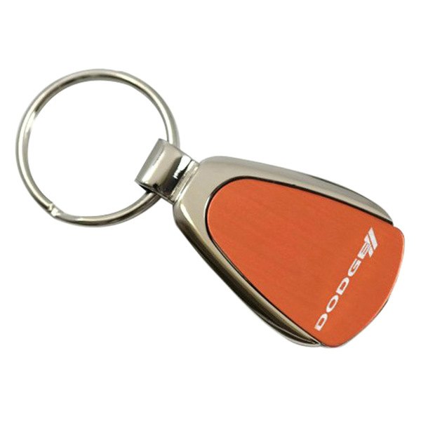 Autogold® - Dodge Stripe Logo Orange Teardrop Key Chain