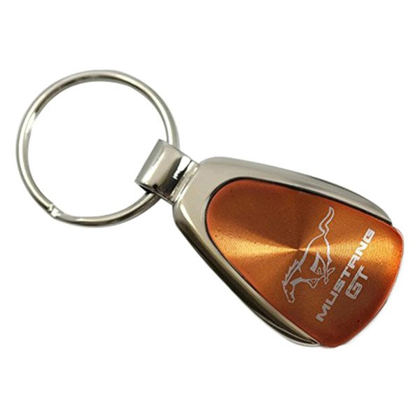 Autogold® - Mustang GT Orange Teardrop Key Chain