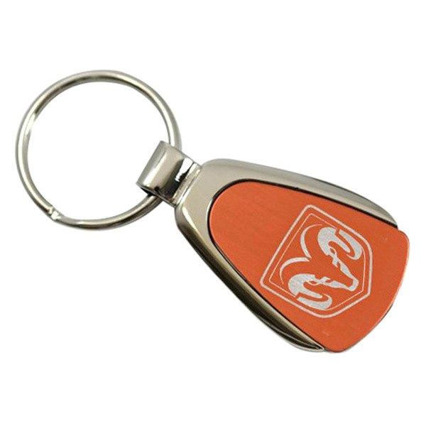 Autogold® - Ram Head Logo Orange Teardrop Key Chain