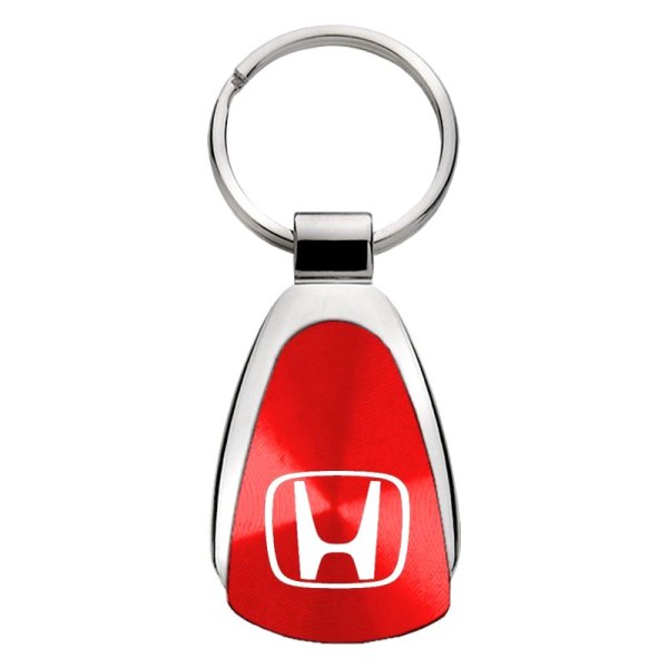 Autogold® - Honda "H" Red Teardrop Key Chain