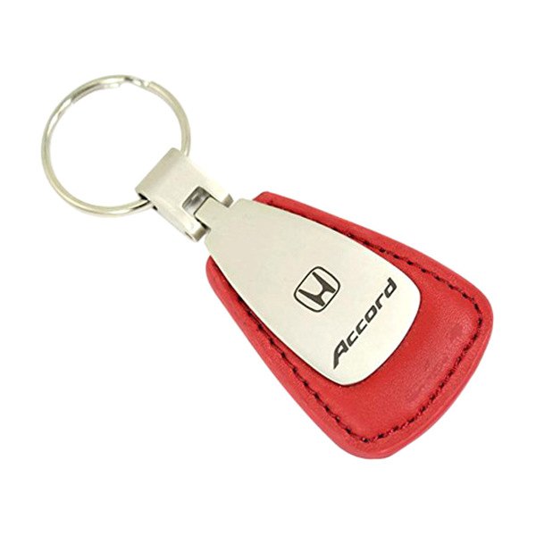 Autogold® - Accord Red Leather Teardrop Key Chain