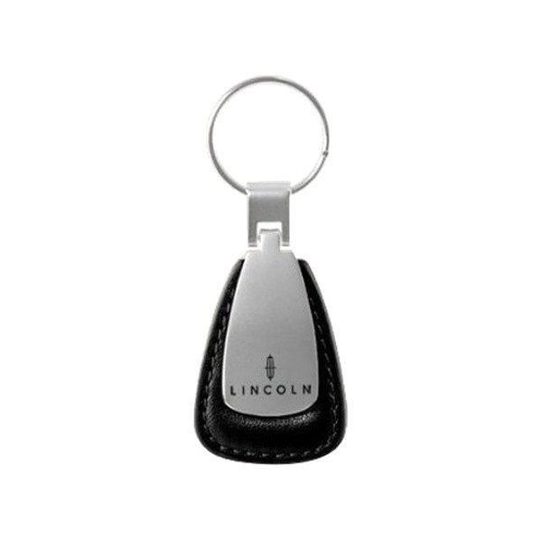 Autogold® - Lincoln Black Leather Teardrop Key Chain