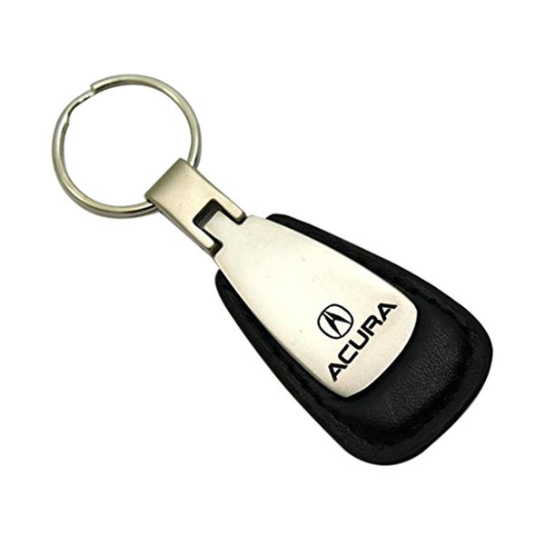 Autogold® - MDX Black Leather Teardrop Key Chain