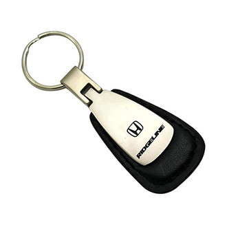 Autogold® - Ridgeline Black Leather Teardrop Key Chain