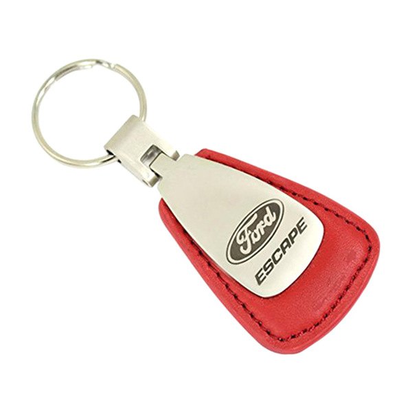 Autogold® - Escape Red Leather Teardrop Key Chain