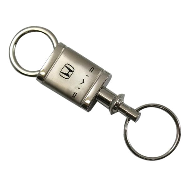 Autogold® - Civic Reversed C Satin-Chrome Valet Key Chain