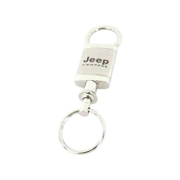 Autogold® - Compass Satin-Chrome Valet Key Chain