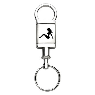 Autogold® - Sitting Lady Satin-Chrome Valet Key Chain