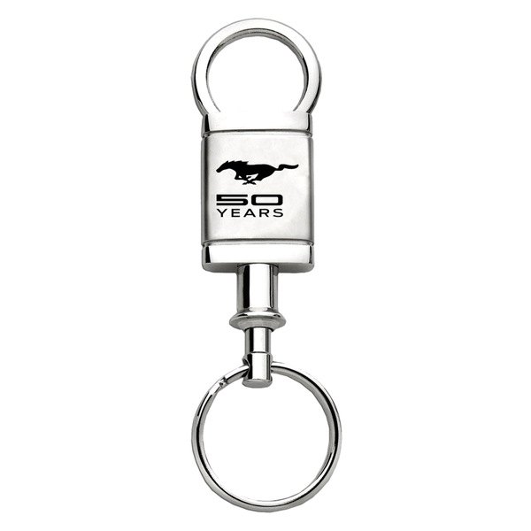 Autogold® - Mustang 50 Years Satin-Chrome Valet Key Chain