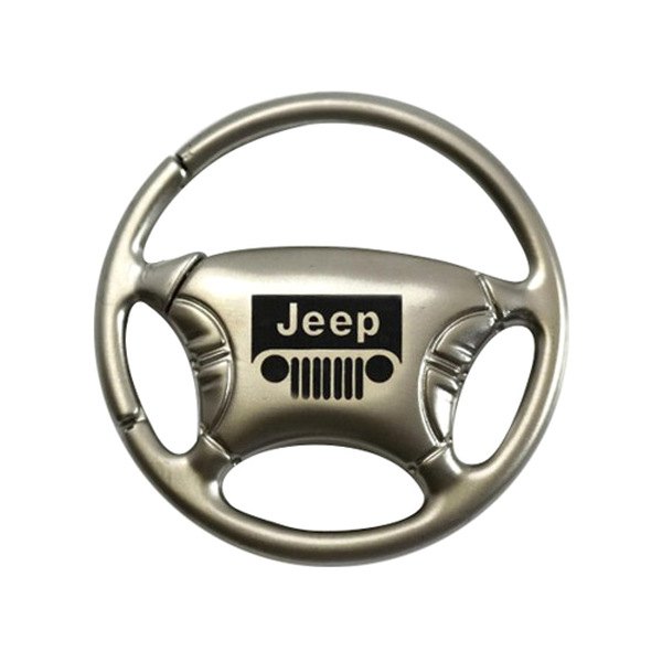 Autogold® - Jeep Grille Chrome Steering Wheel Key Chain