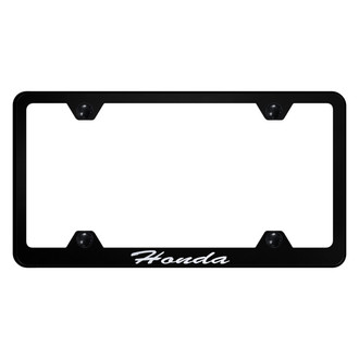 Autogold® - Wide Body License Plate Frame with Script Laser Etched Honda Logo