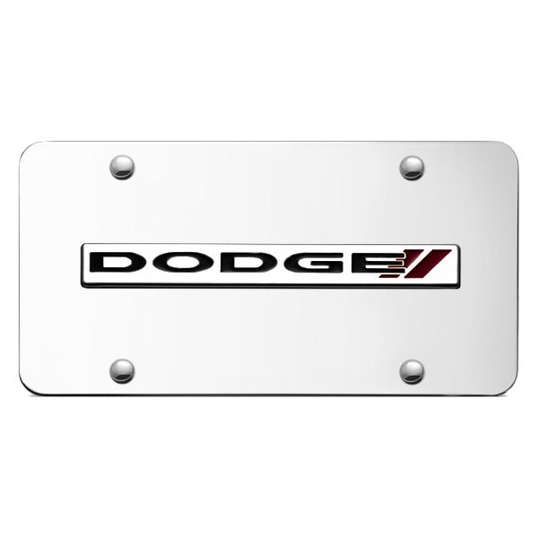 Autogold® - License Plate with Dodge Stripes Logo