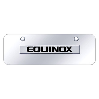 Autogold® - Chrome Mini Size License Plate with 3D Chrome Equinox Logo