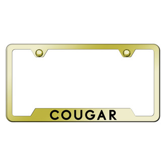Autogold® - Gold License Plate Frame with Laser Etched Cougar Logo