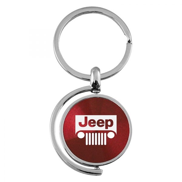 Autogold® - Jeep Grille Burgundy Spinner Key Chain