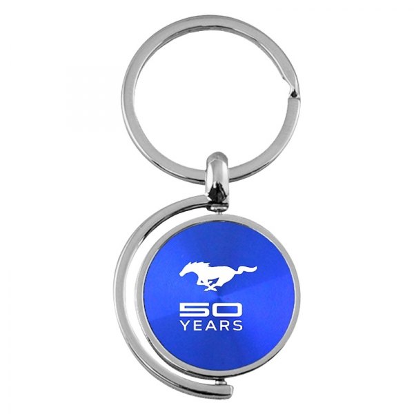 Autogold® - Mustang 50 Years Blue Spinner Key Chain