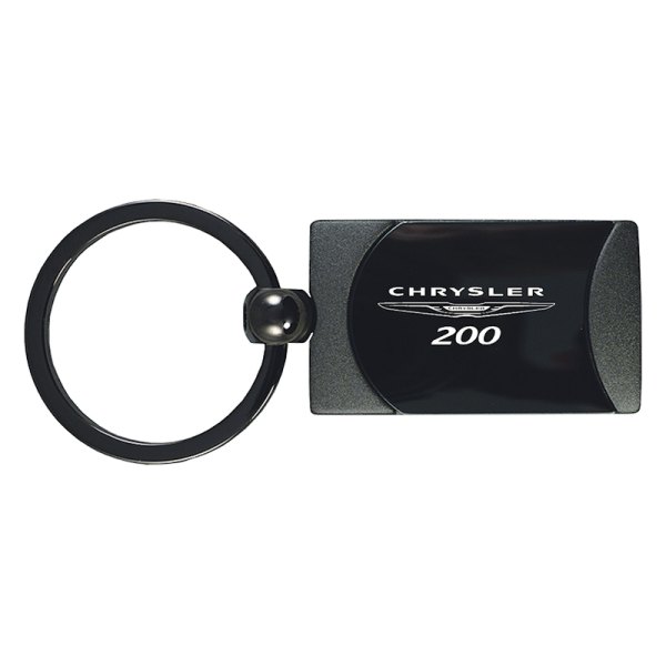 Autogold® - Chrysler 200 Gun Metal Two-Tone Rectangular Key Chain