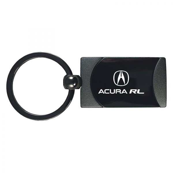 Autogold® - Acura RL Gun Metal Two-Tone Rectangular Key Chain