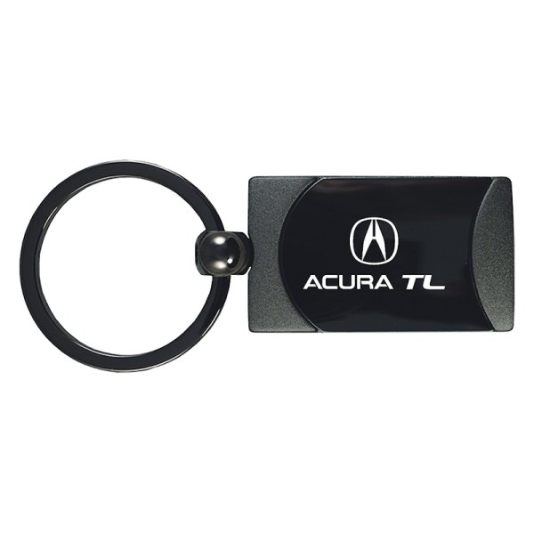 Autogold® - Acura TL Gun Metal Two-Tone Rectangular Key Chain