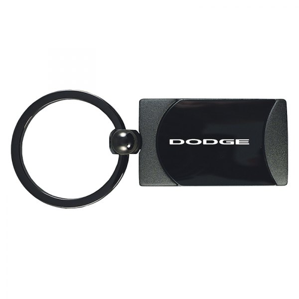 Autogold® - Dodge Gun Metal Two-Tone Rectangular Key Chain