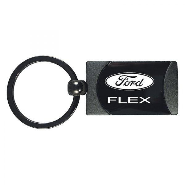 Autogold® - Flex Gun Metal Two-Tone Rectangular Key Chain