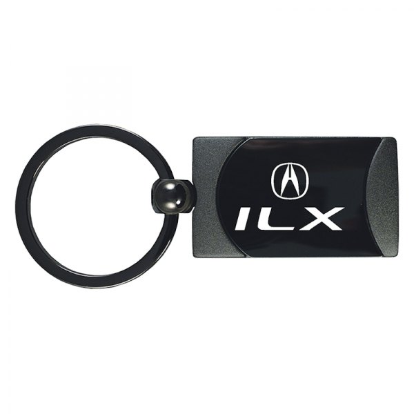 Autogold® - ILX Gun Metal Two-Tone Rectangular Key Chain