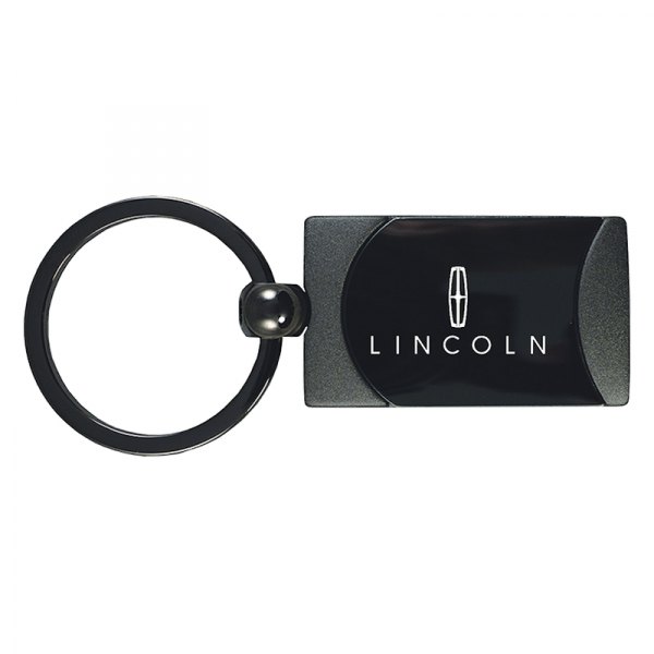 Autogold® - Lincoln Gun Metal Two-Tone Rectangular Key Chain