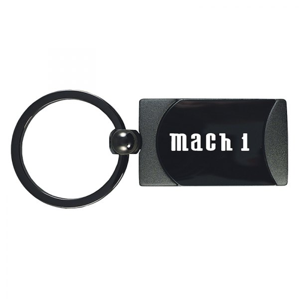 Autogold® - Mach 1 Gun Metal Two-Tone Rectangular Key Chain