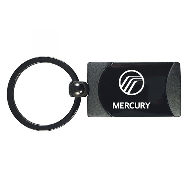 Autogold® - Mercury Gun Metal Two-Tone Rectangular Key Chain